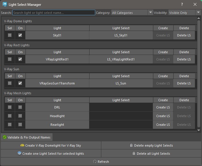 Lightselect Manager UI