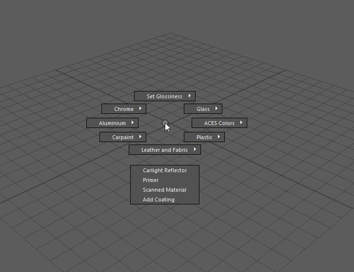 Shader Marking Menu